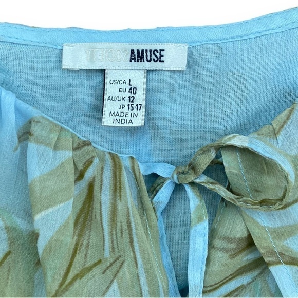 AMUSE Society Midsummer Floral Maxi Dress in Sea Wind | Size Large - Picture 12 of 16